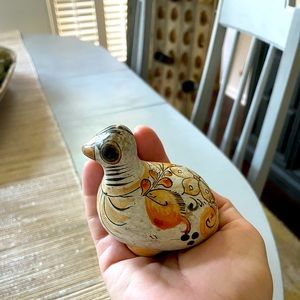 Mexican Vintage Tonala Pottery Hand Painted Bird